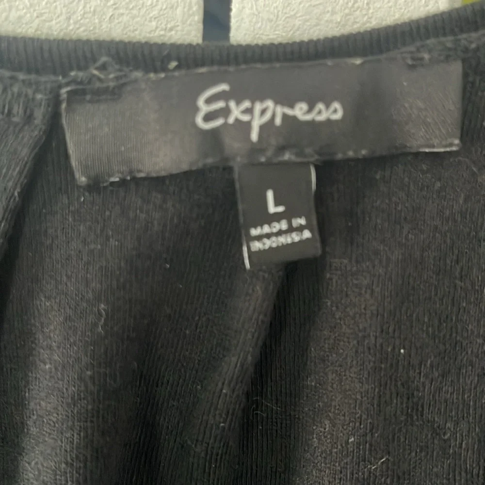 Express wide neck black dress